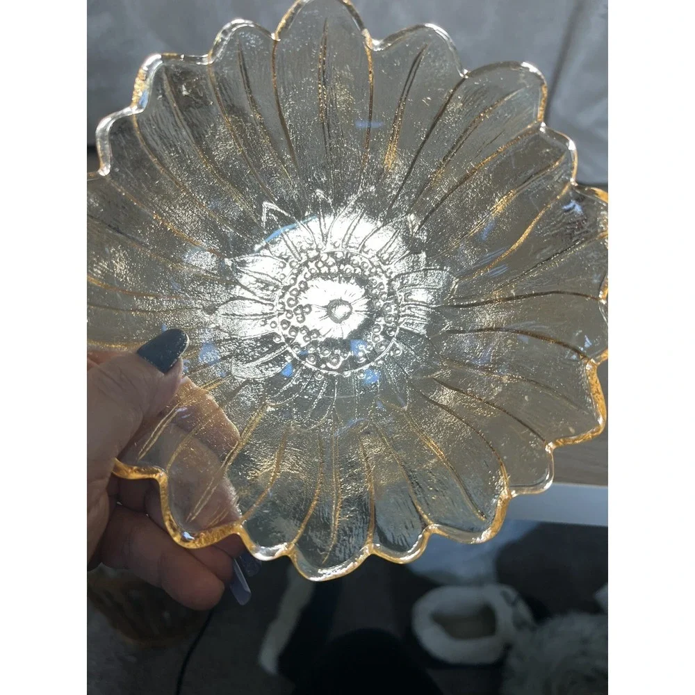 Vintage Amber Iridescent Sunflower, 7